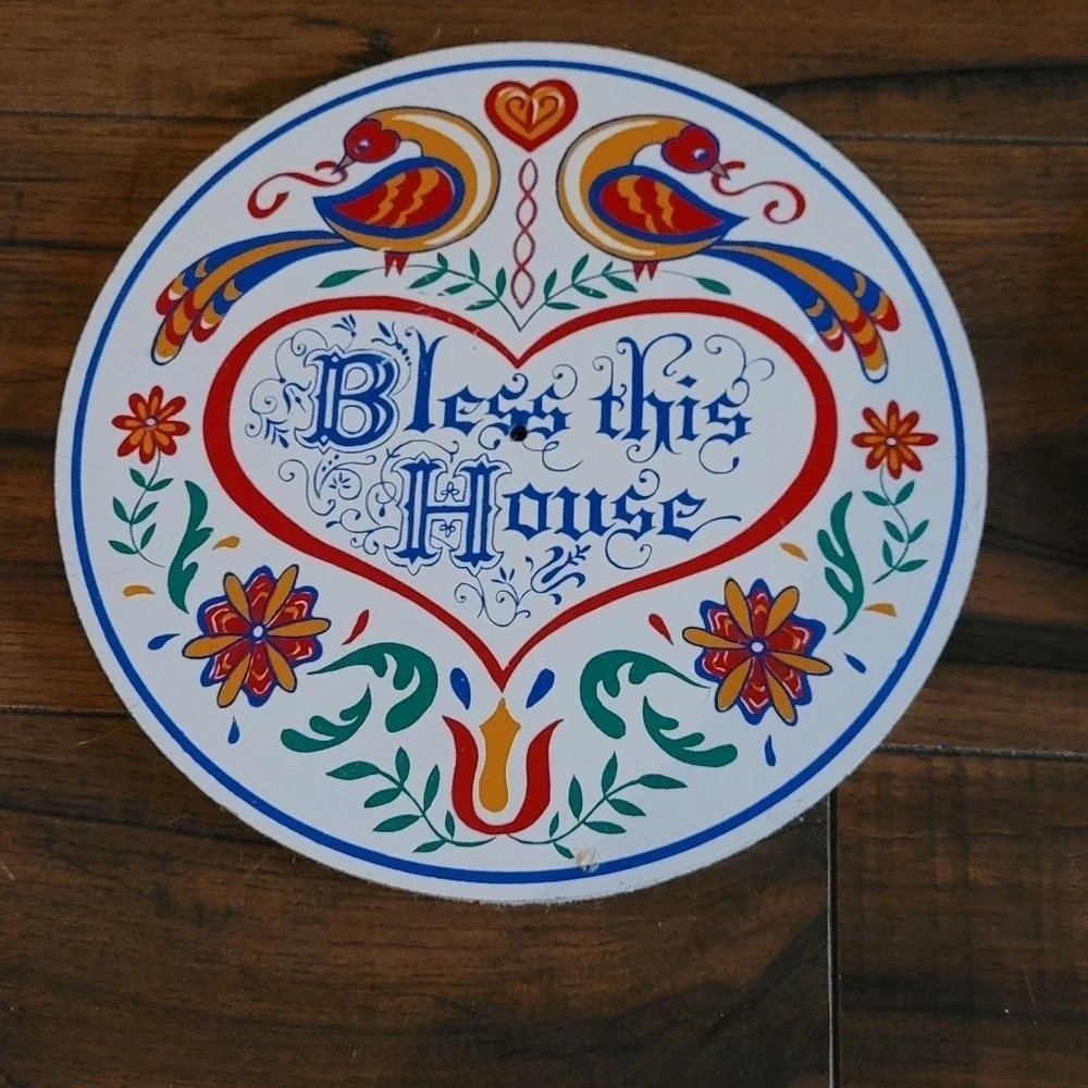 Conestoga‎ Crafts Haus-Segen Signs Set 2 Bless This House Good Luck Folk Art